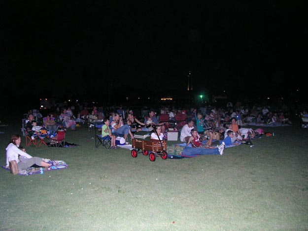 Outdoor Movie Crowd
